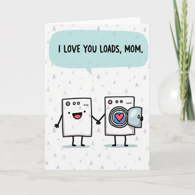 Triangle Pattern Love Mom Card Karte (Vorderseite)