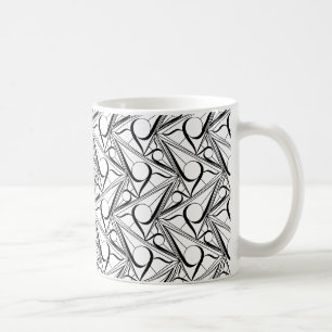 Triangle pattern with circle tasse