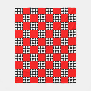 Triangle Schwarz-weiße Geometrie Fleecedecke