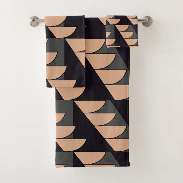 Triangle Semi Circle Geometric Muster Badhandtuch Set (Insitu)