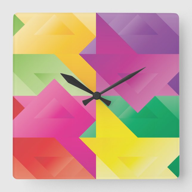 TRIANGLE SPIELE QUADRATISCHE WANDUHR (Vorderseite)