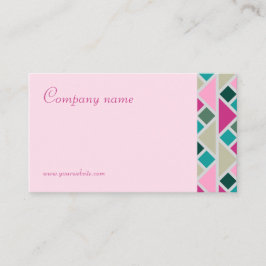 Triangle turquoise fuchsia pink QR Business Card Visitenkarte