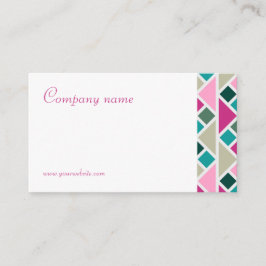 Triangle turquoise fuchsia QR Business Card Visitenkarte