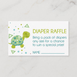Triangle Turtle Diaper Raffel Ticket Begleitkarte
