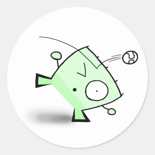 Triangle Typ Young Hit in the Head Runder Aufkleber (Vorderseite)