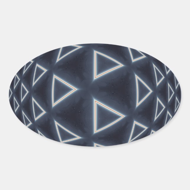 Triangle World Ovaler Aufkleber (Vorderseite)