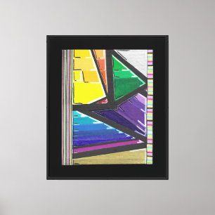 Triangulierte Farben Leinwanddruck