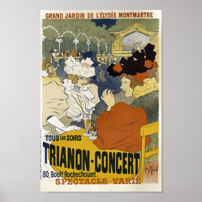 Trianon Konzert Vintage französische Werbung Poster (Vorne)
