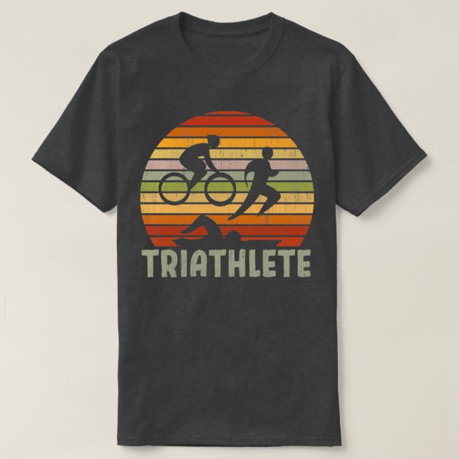 Triathle Triathle Triathlon Reiten T-Shirt (Design vorne)