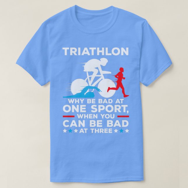 Triathle Triathle Triathlon Reiten T-Shirt (Design vorne)