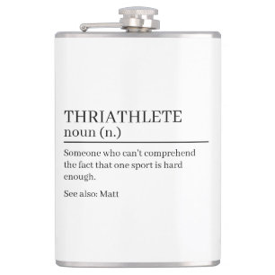 Triathlete Definition Geschenk, Name Definition Flachmann