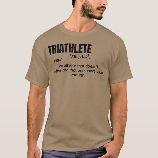 Triathlete Definition Quote Funny Athlete vintage T-Shirt (Vorderseite)