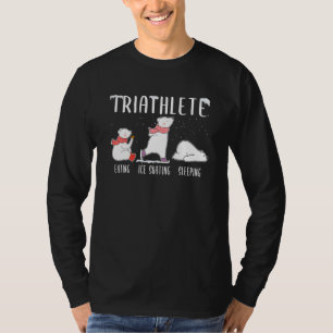 Triathlete Eating Ice Skaten Polar Bear Winter Sp. T-Shirt