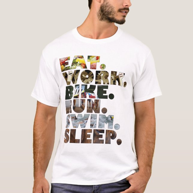 Triathlete essen T-Shirt (Vorderseite)