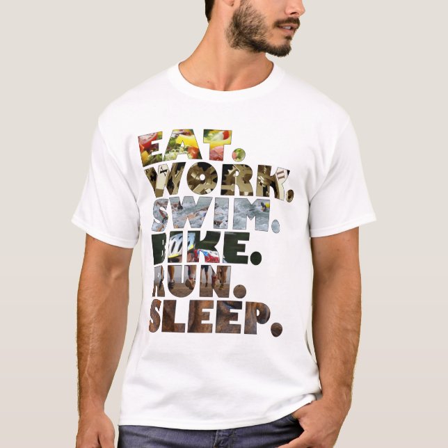 Triathlete essen T-Shirt (Vorderseite)