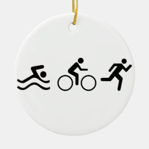 Triathlete Keramik Ornament