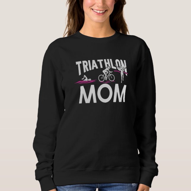 Triathlete Rad fahren Triathlon Mama Sweatshirt (Vorderseite)