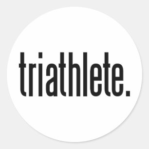 Triathlete. Runder Aufkleber