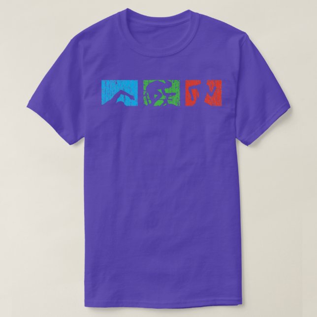 Triathlete Swimmer Radfahrer T-Shirt (Design vorne)
