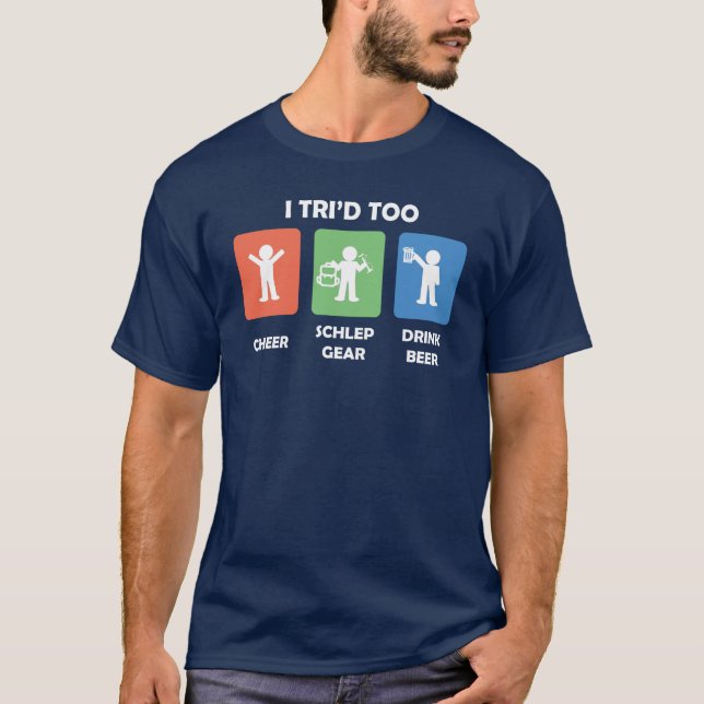 Triathlete-Unterstützer-Shirt T-Shirt (Vorderseite)