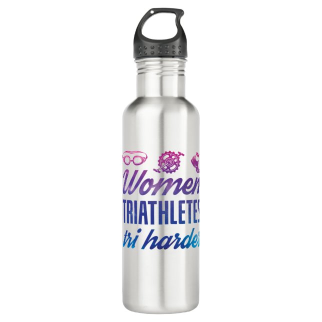 Triathleten Women Triathlon Triathlon Ombre Edelstahlflasche (Vorderseite)