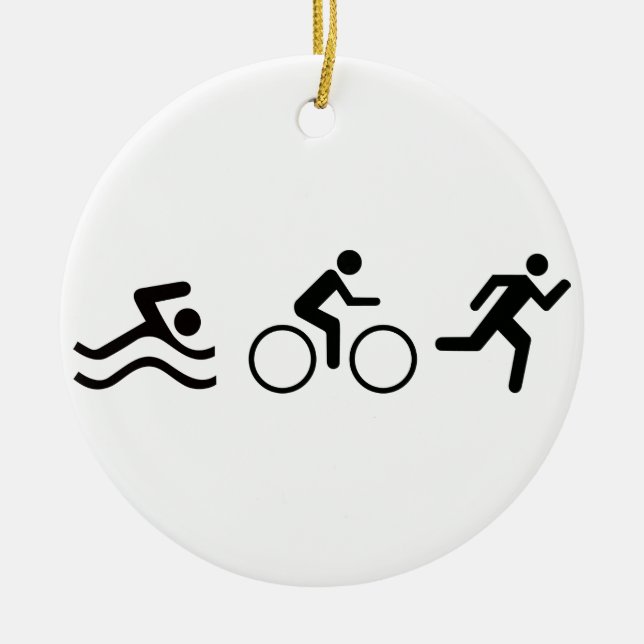 Triathletin Keramik Ornament (Vorne)