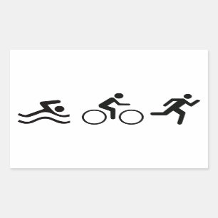 Triathletin Rechteckiger Aufkleber