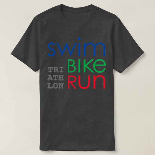 Triathlon 1 Schwimmbike-Lauf für leichte Oberfläch T-Shirt (Design vorne)
