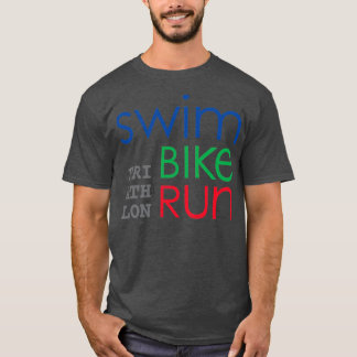 Triathlon 1 Schwimmbike-Lauf für leichte Oberfläch T-Shirt