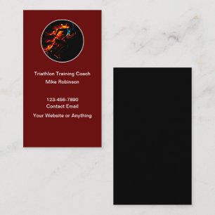 Triathlon Athletic Training Coach Business Cards Visitenkarte