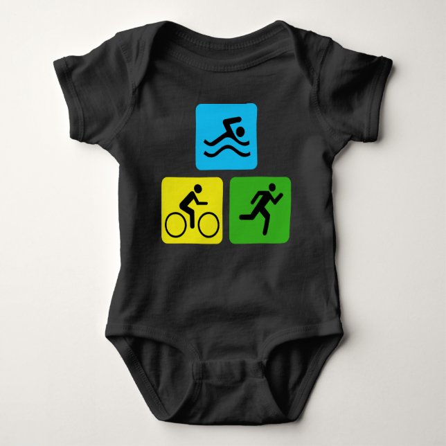 Triathlon Baby Strampler (Vorderseite)