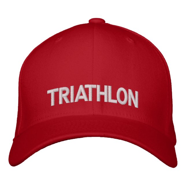 Triathlon bestickt Cap ... aaagasdfgdfgdsf Bestickte Kappe (Vorderseite)