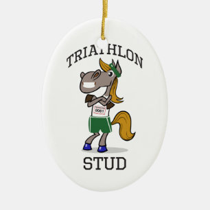 Triathlon-Bolzen Keramik Ornament