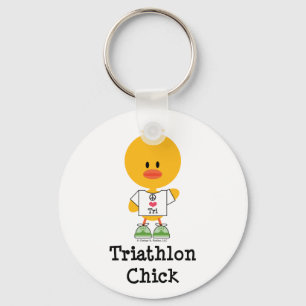Triathlon Chick Keychain Schlüsselanhänger