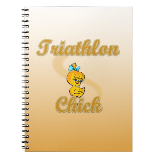 Triathlon Chick Notizblock (Vorderseite)