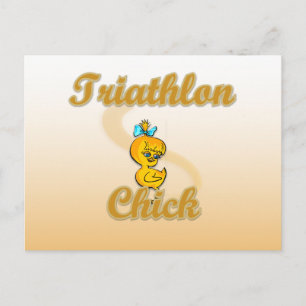 Triathlon Chick Postkarte