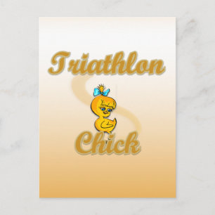 Triathlon Chick Postkarte