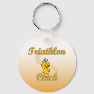 Triathlon Chick Schlüsselanhänger