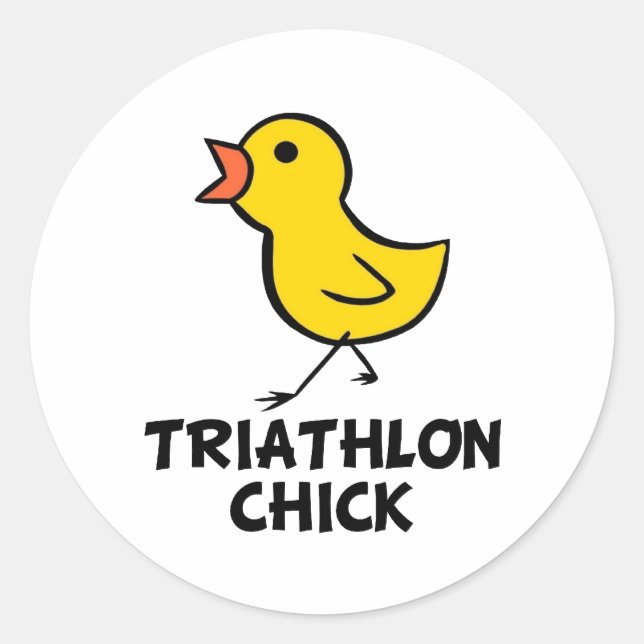Triathlon Chick Stickers (Vorderseite)