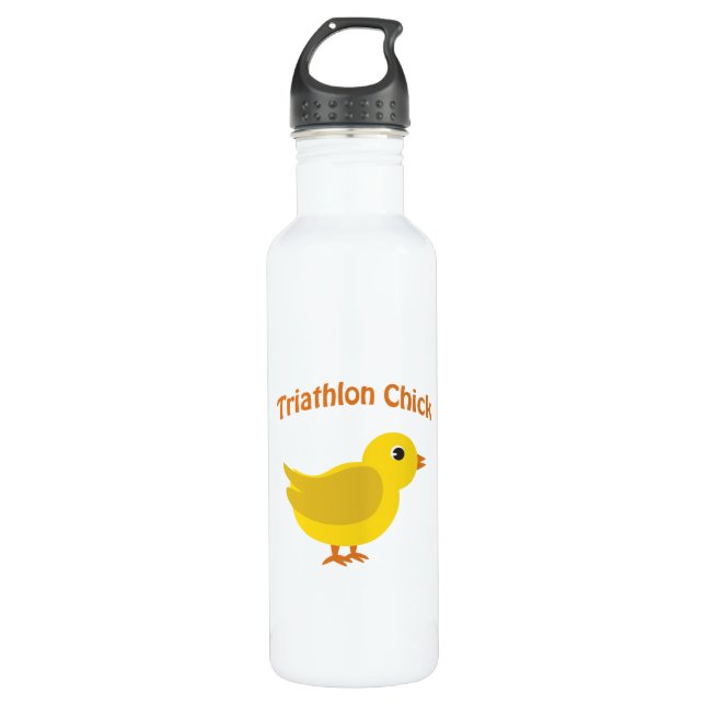 Triathlon Chick Trinkflasche (Vorderseite)