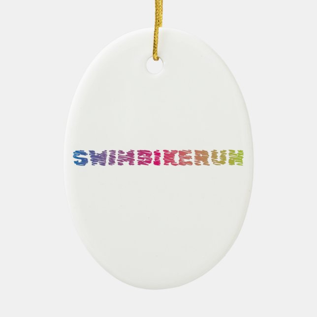 Triathlon Cool Design Keramik Ornament (Vorne)