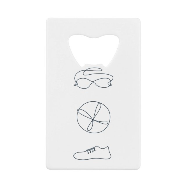 Triathlon cool neues Design Geldbeutel Flaschenöffner (Vorderseite)