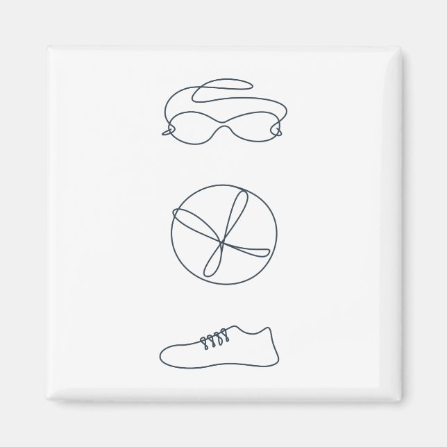 Triathlon cool neues Design Magnet (Vorne)