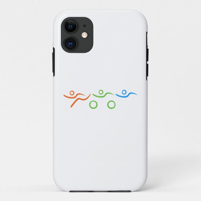 Triathlon cool und einzigartig Design Case-Mate iPhone Hülle (Rückseite)