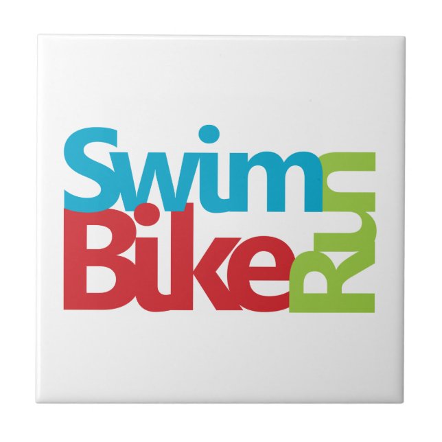 Triathlon cool und einzigartig Design Fliese (Vorderseite)