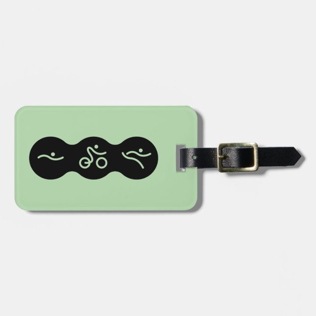 Triathlon cool und einzigartig Design Gepäckanhänger (Vorderseite horizontal)
