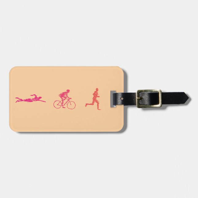 Triathlon cool und einzigartig Design Gepäckanhänger (Vorderseite horizontal)