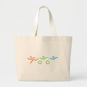 Triathlon cool und einzigartig Design Jumbo Stoffbeutel