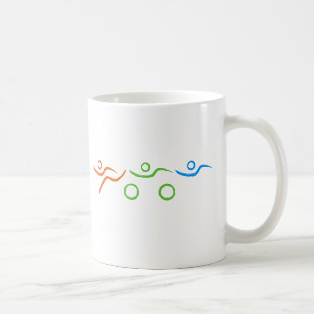 Triathlon cool und einzigartig Design Kaffeetasse (Rechts)
