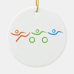 Triathlon cool und einzigartig Design Keramik Ornament